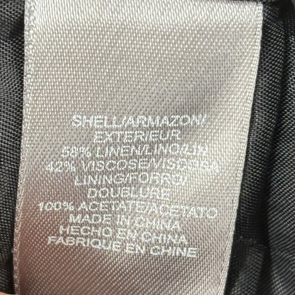 Sigrid Olsen Dress Womens Size 4 Black Floral Linen Blend Fully Lined Sleeveless - Picture 11 of 12